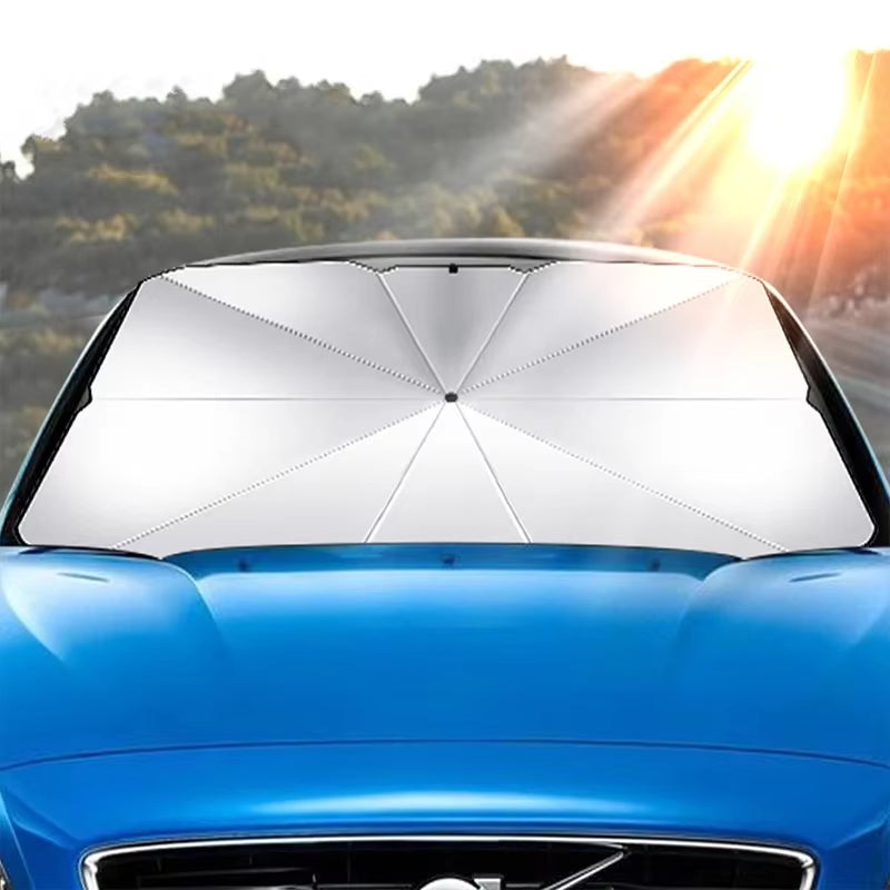 Windshield Sun Shade Umbrella - Foldable Reflective UV Car Sunshade – image 5