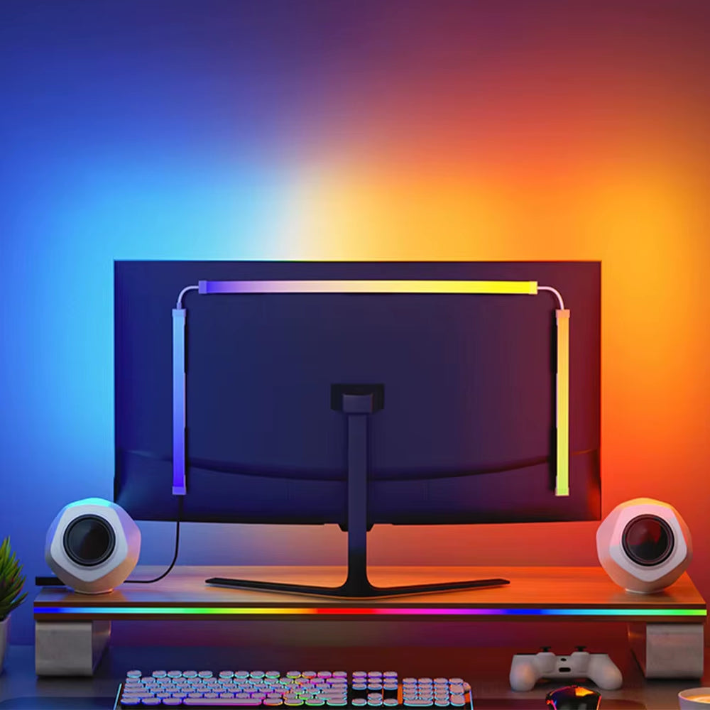 PC Monitor LED Backlight Strip, RGBIC Screen Sync Light 24-34 in