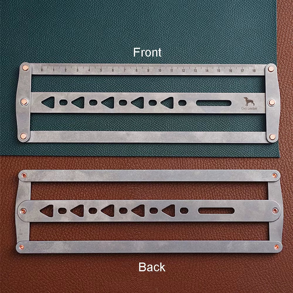 Stainless Steel Belt Hole Punch Spacing Ruler for Leathercraft – image 6