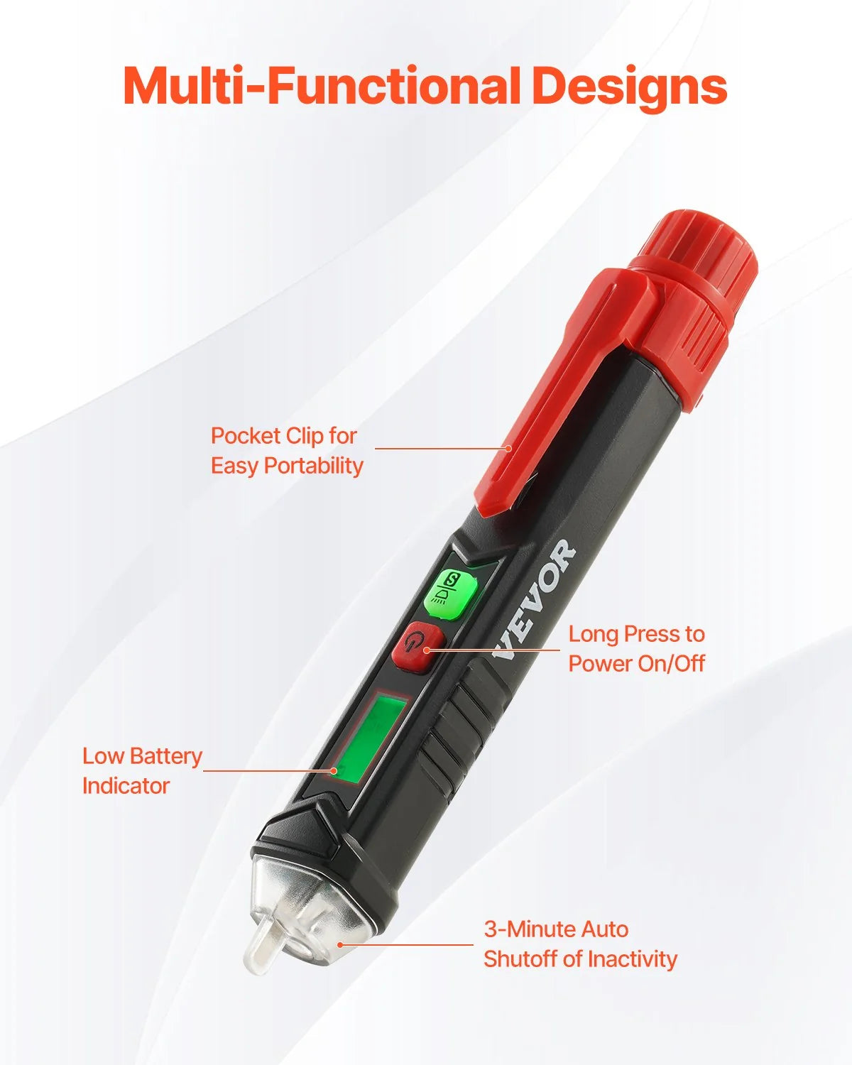 Non-Contact Voltage Tester Pen with Adjustable Sensitivity – image 3