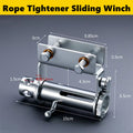 Oilfield Hotshot Sliding Strap Winch, Bolt-On Steel Flatbed Tie-Down Winch