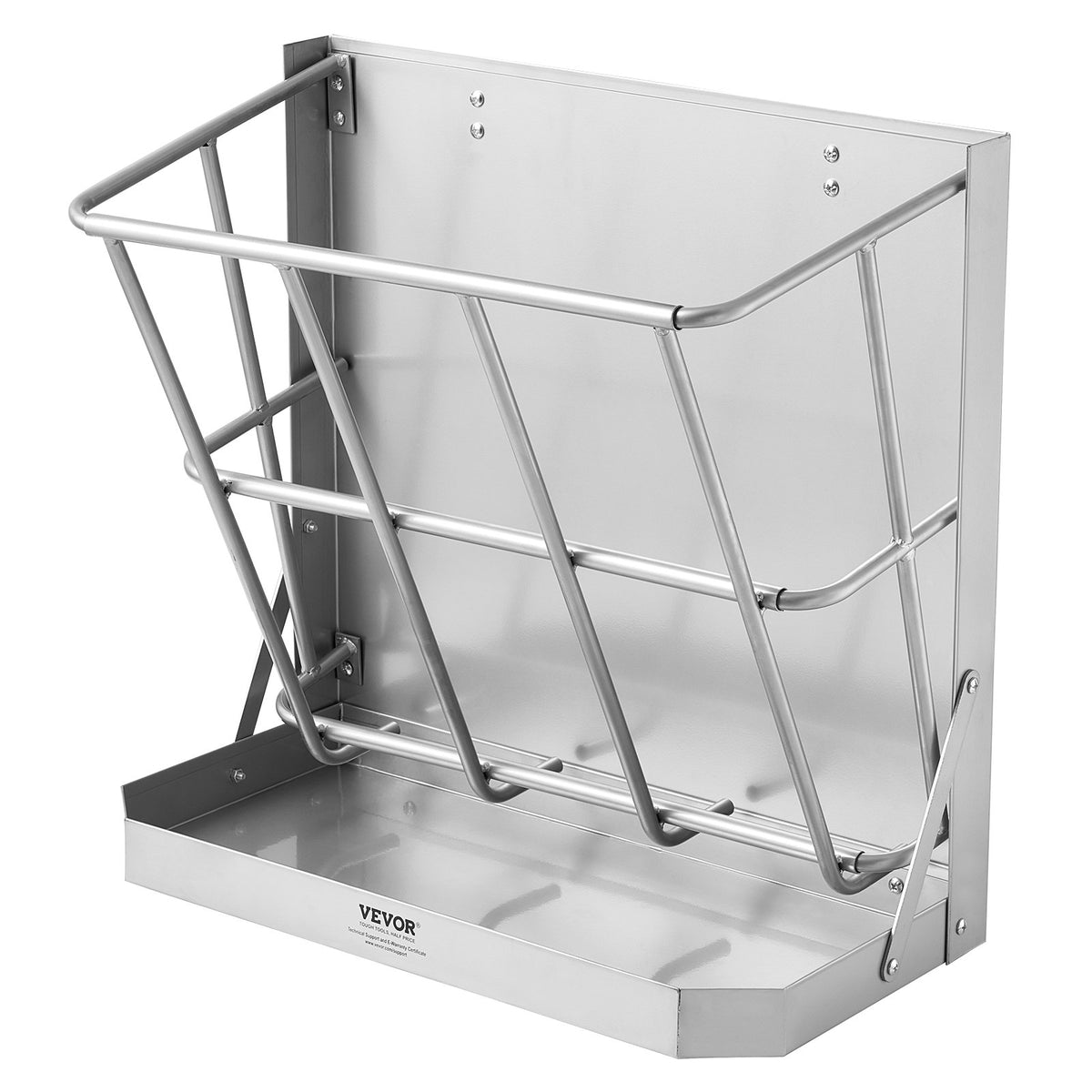 Wall Mounted Goat Hay Feeder 2-In-1 Hay and Grain Feeder 21 Gallon