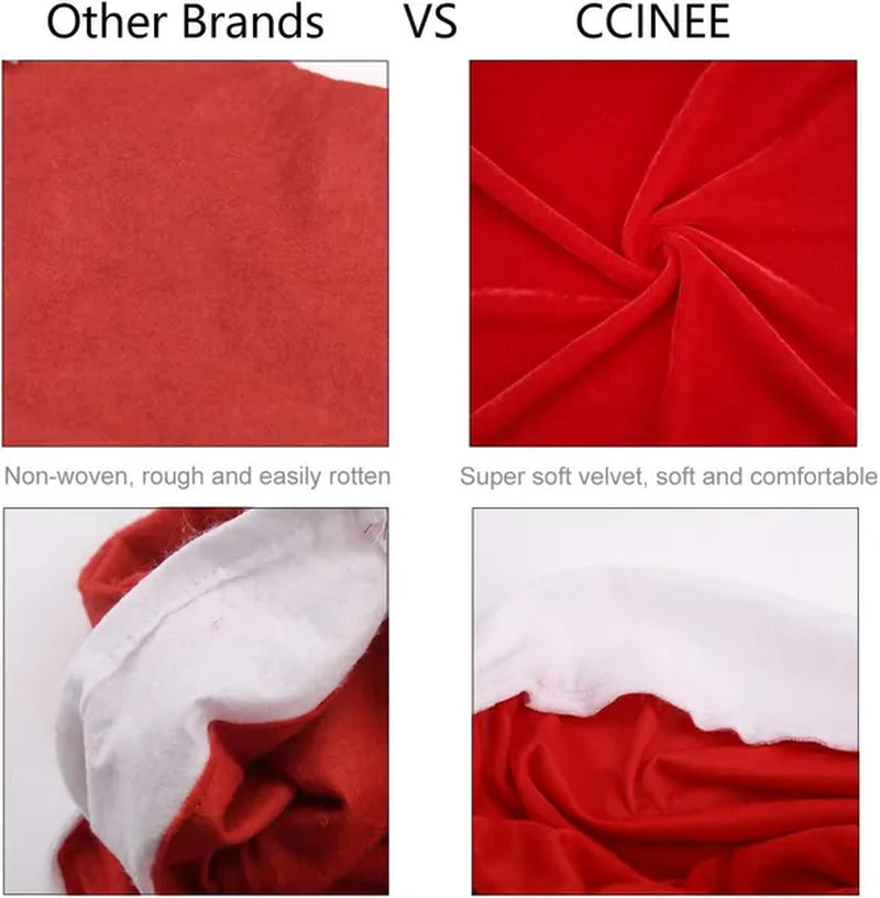 Santa Hat Christmas Chair Covers Set of 4 Red Dining Chair Back – image 4
