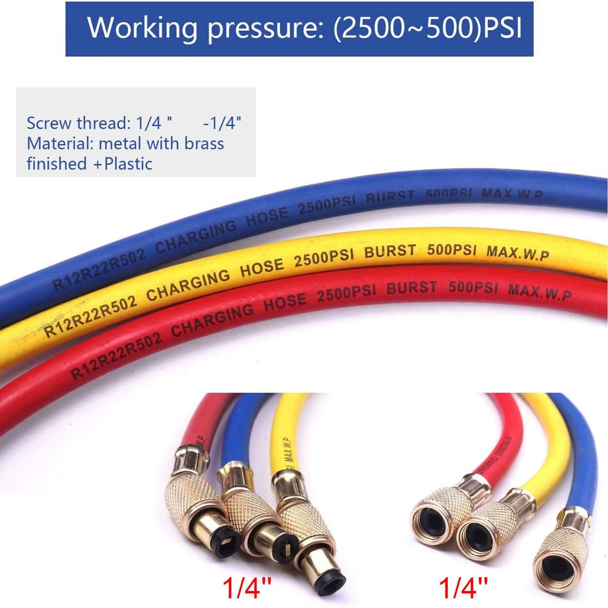 HVAC Refrigerant Manifold Gauge Set, R410A R22 R134A