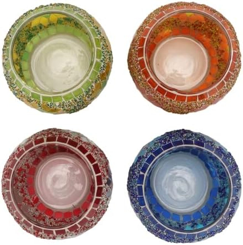 Mosaic Glass Votive Candle Holders, Set of 4 – image 7