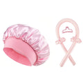 Heatless Hair Curler Set – Satin Sleep Cap & Clips