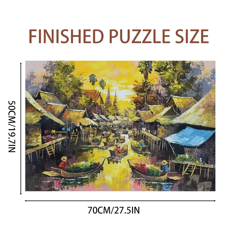 1000 Piece Jigsaw Puzzle for Adults - Forest River Landscape Art – image 5