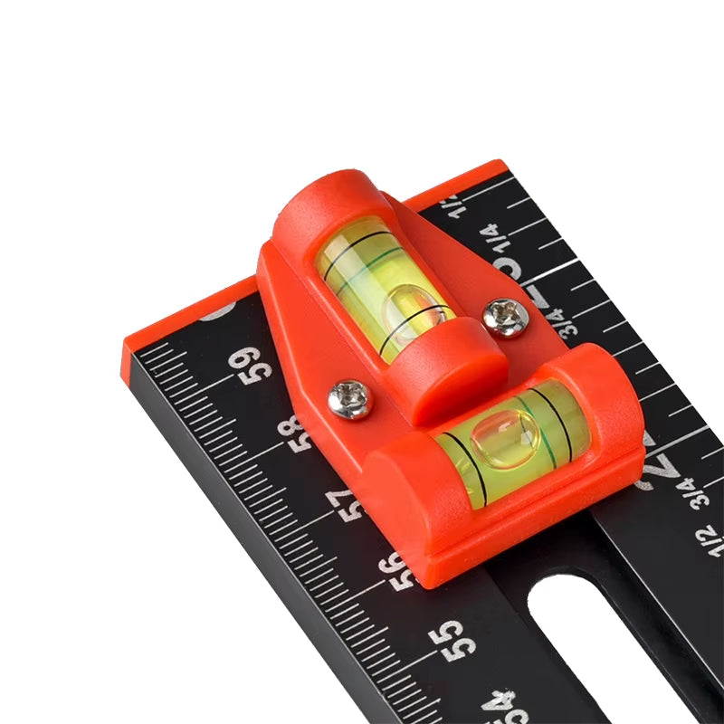 2-In-1 Cabinet Hardware Drilling Jig and T-Square Positioning Ruler