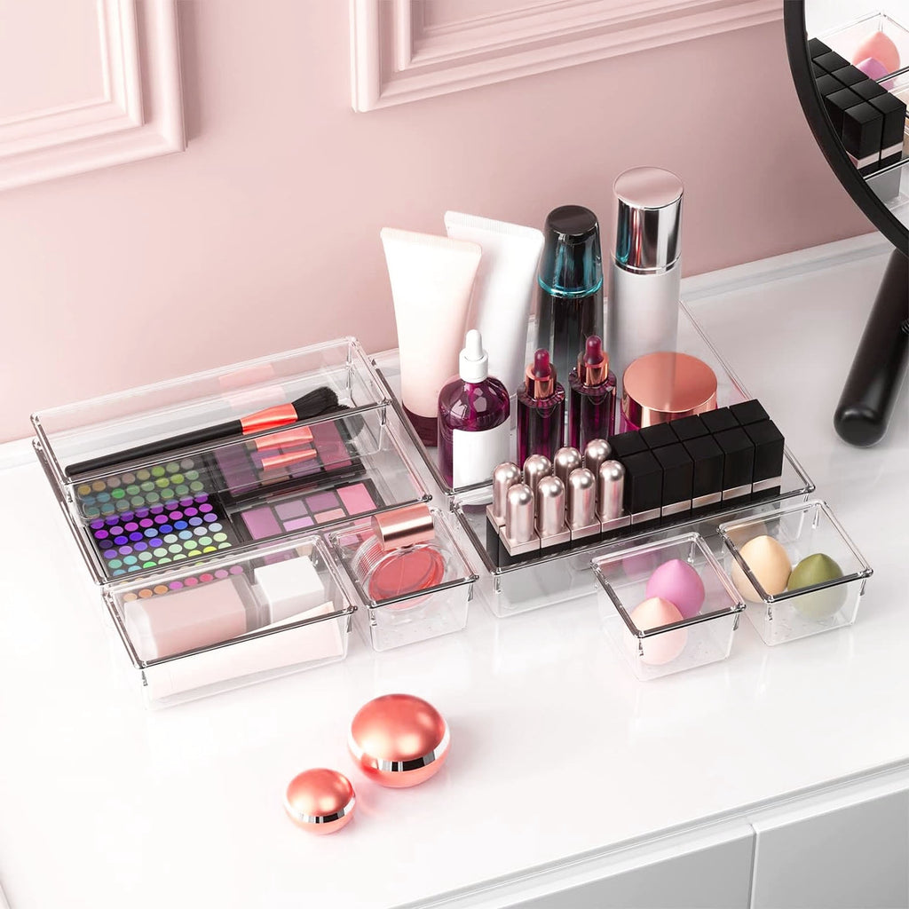 25-Piece Clear Drawer Organizer Tray Set – image 9