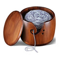Wooden Yarn Bowl with Lid, 7 x 5.25 in Knitting and Crochet Bowl