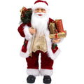 Standing Santa Claus Figure 24 in with Presents, Red Holly Berry