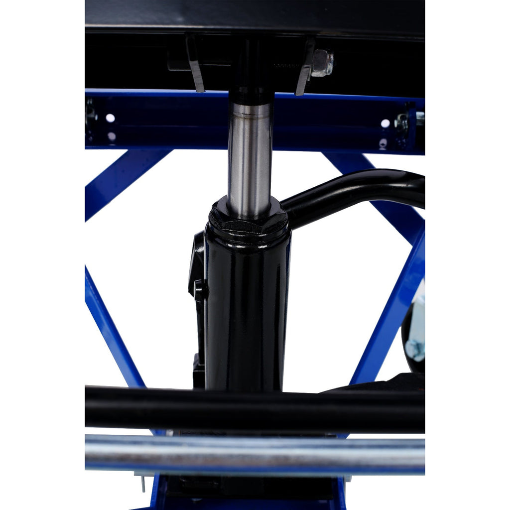 Dirt Bike Lift Stand – 300 lb Hydraulic Foot Pedal Lift with Wheels