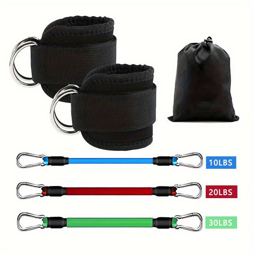 5-Piece Ankle Resistance Band Kit with Straps