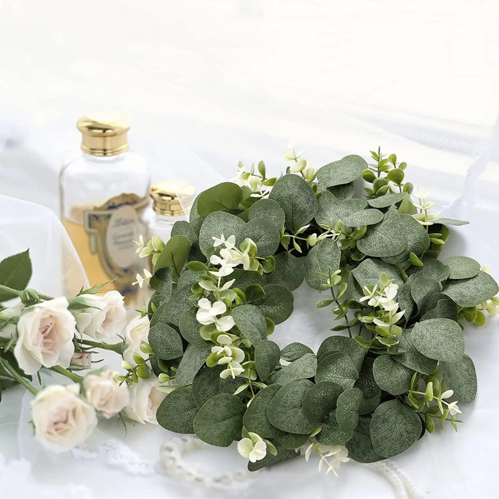 Eucalyptus Wreath - 35 cm Artificial Greenery Front Door Wreath – image 5