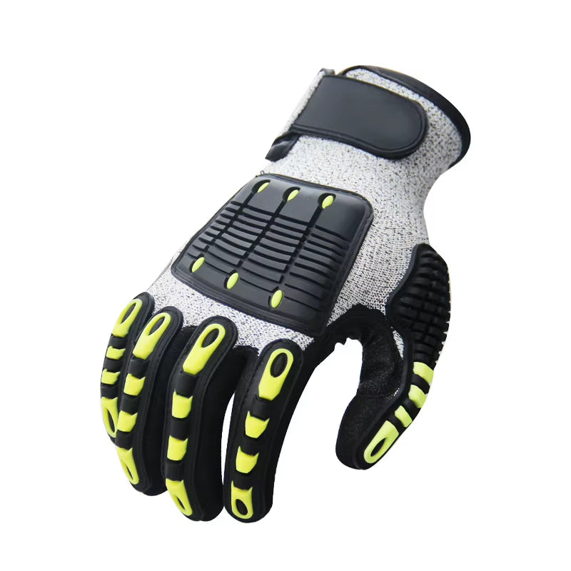 Oilfield Impact Gloves with TPR Knuckle Guards, Anti-Vibration Grip – image 2