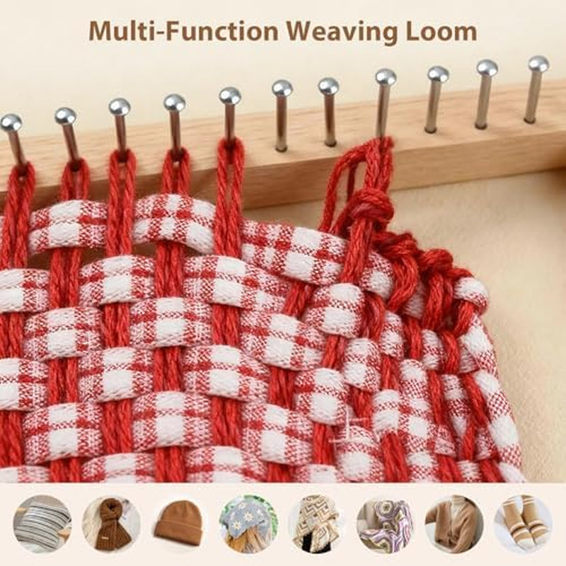 Wooden Knitting Loom Board, 30 x 30 cm DIY Weaving Frame – image 4