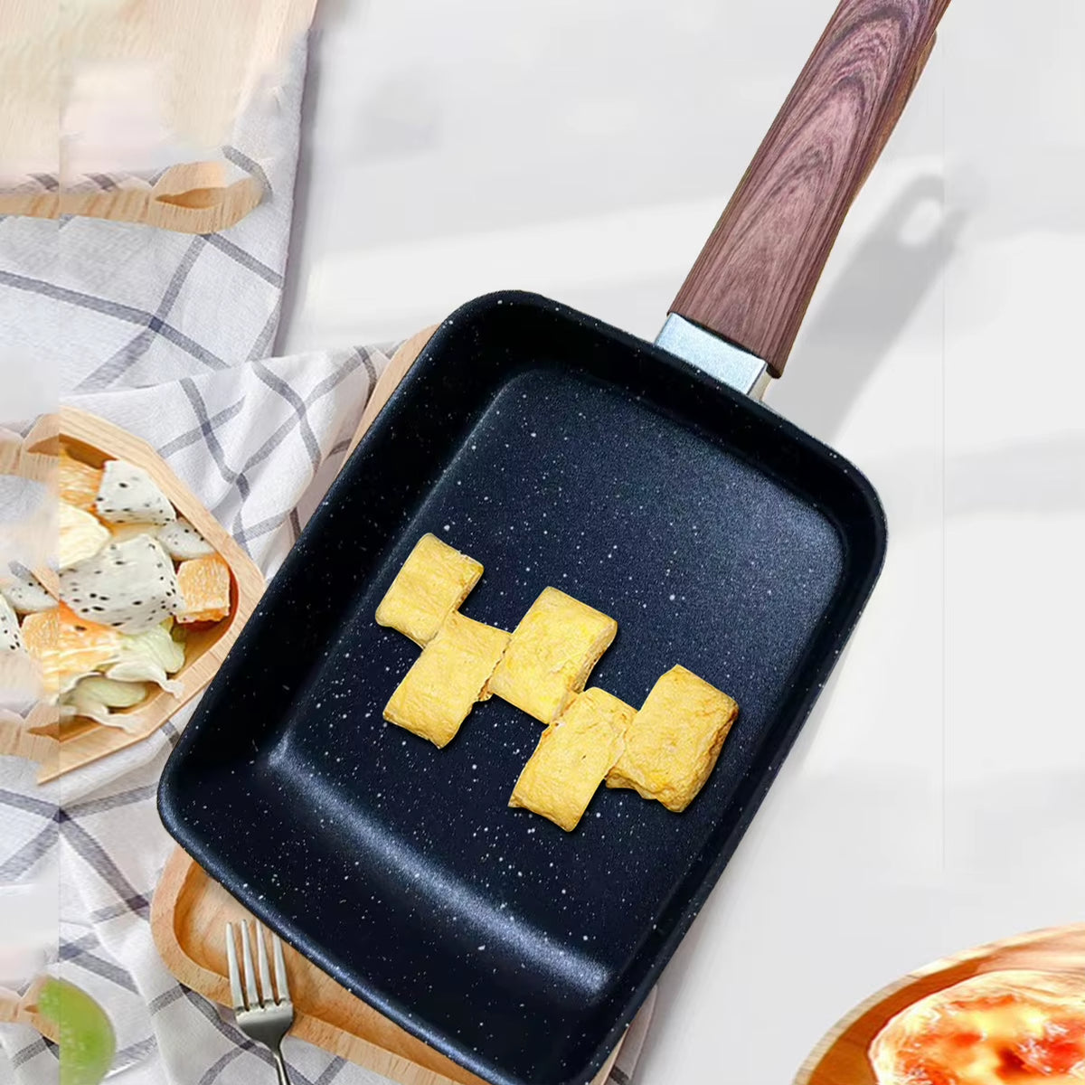 Tamagoyaki Pan Set – Nonstick Rectangle Omelette Egg Pan – image 5