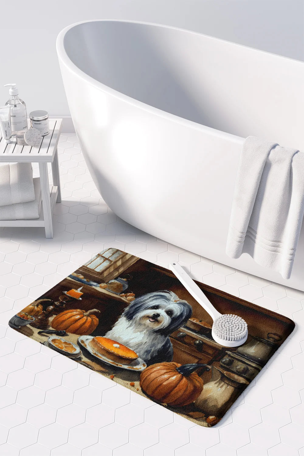 Havanese Fall Pumpkins Memory Foam Kitchen Mat – image 3
