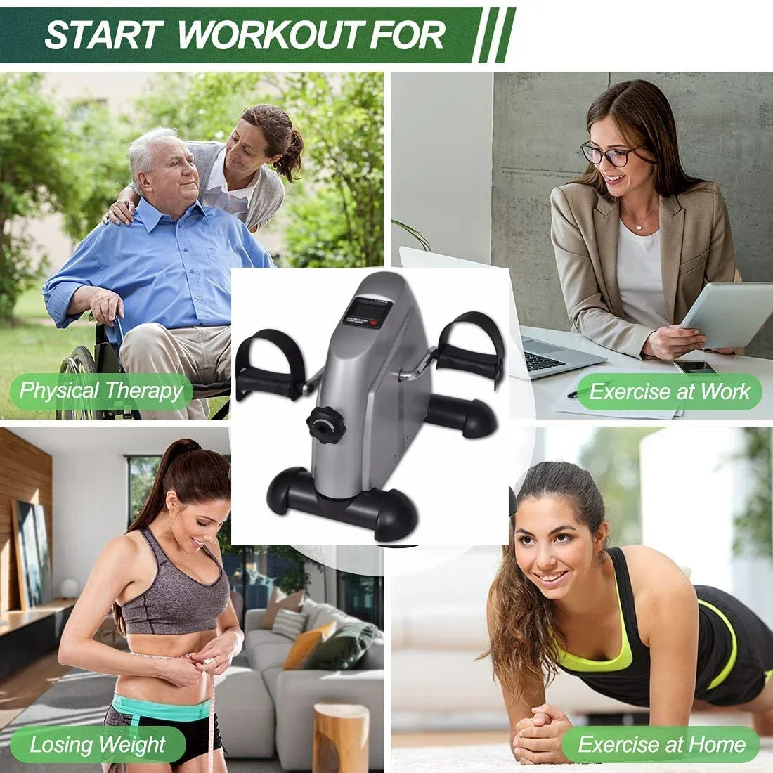Under Desk Bike Pedal Exerciser - Mini Exercise Bike with LCD Display – image 6