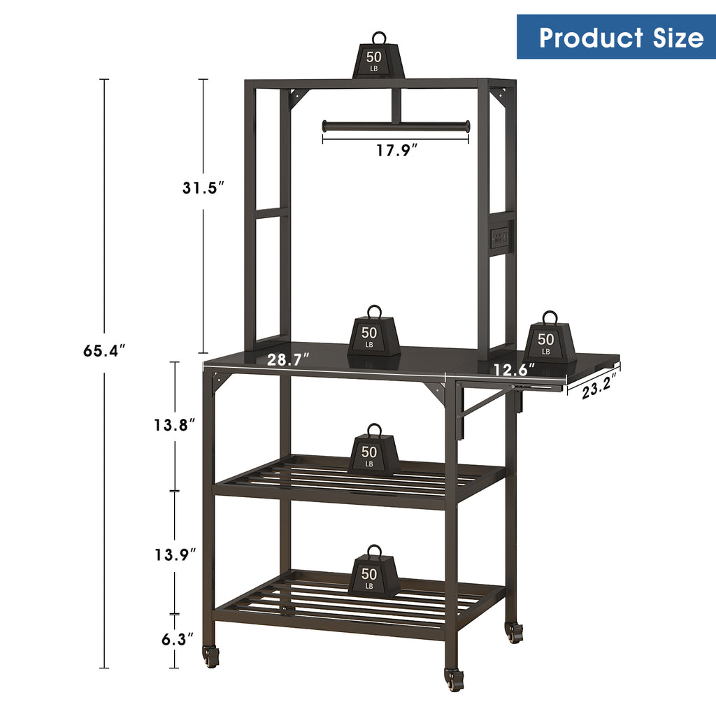 Heavy Duty 3D Printer Workbench with T-Shaped Filament Spool Rack – image 4