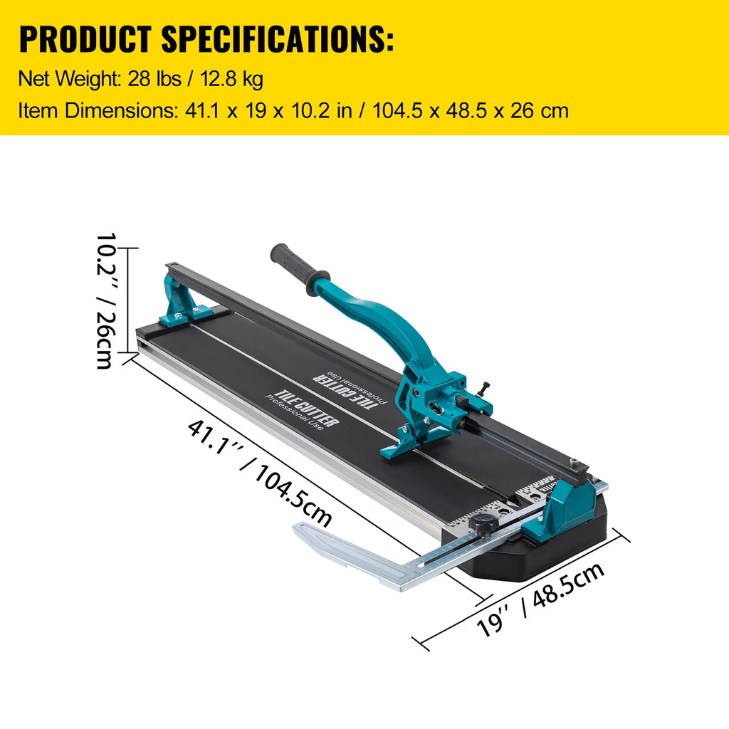 Manual Tile Cutter 31 in, Laser Guide Single Rail Cutter – image 7