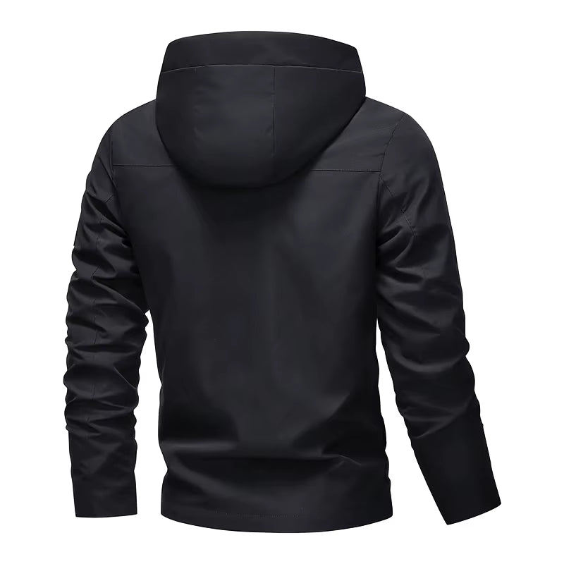 Oilfield Softshell Work Jacket, Hooded Water-Resistant Windbreaker – image 6