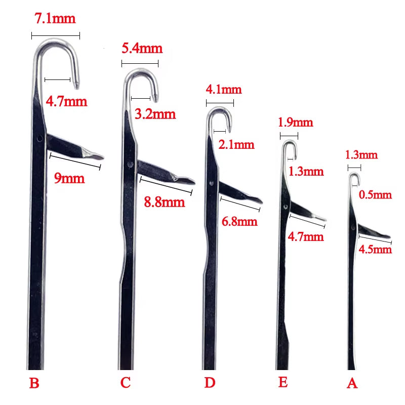 Latch Hook Crochet Needles - 5-Piece Set for Crafts & Wig Making – image 5