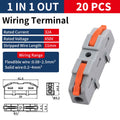 Electrician Inline Lever Wire Connectors 20 Pack - Compact Splicing, 28-11 AWG