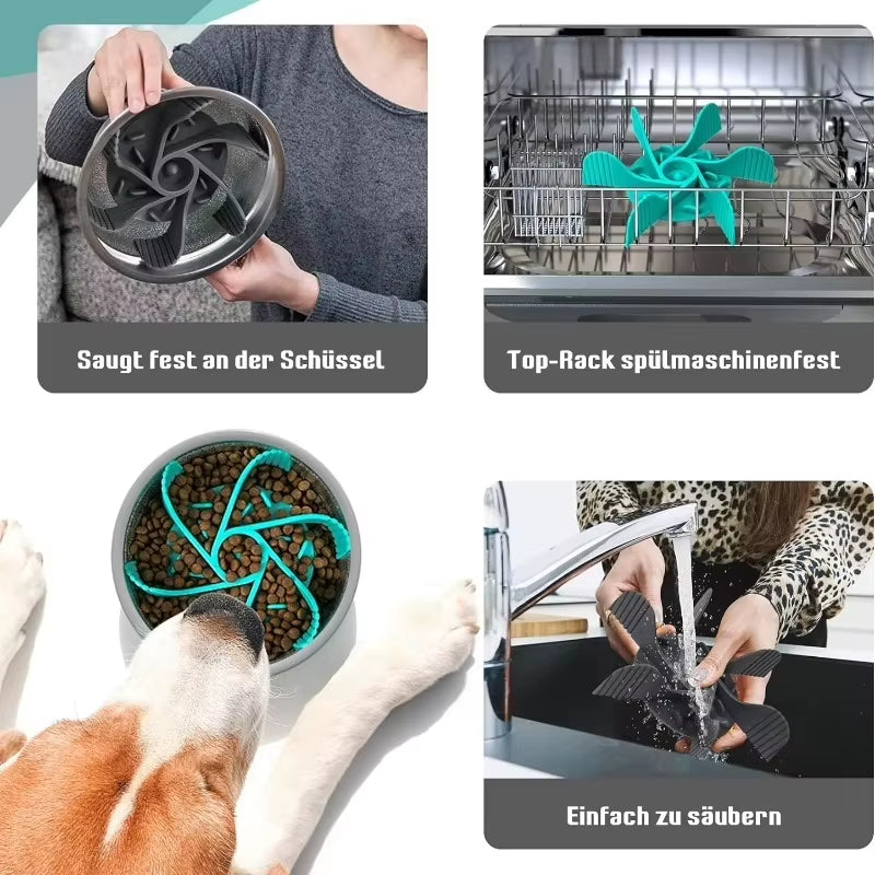 Slow Feeder Bowl Insert - Silicone Suction Cup Maze for Dog Bowls – image 7