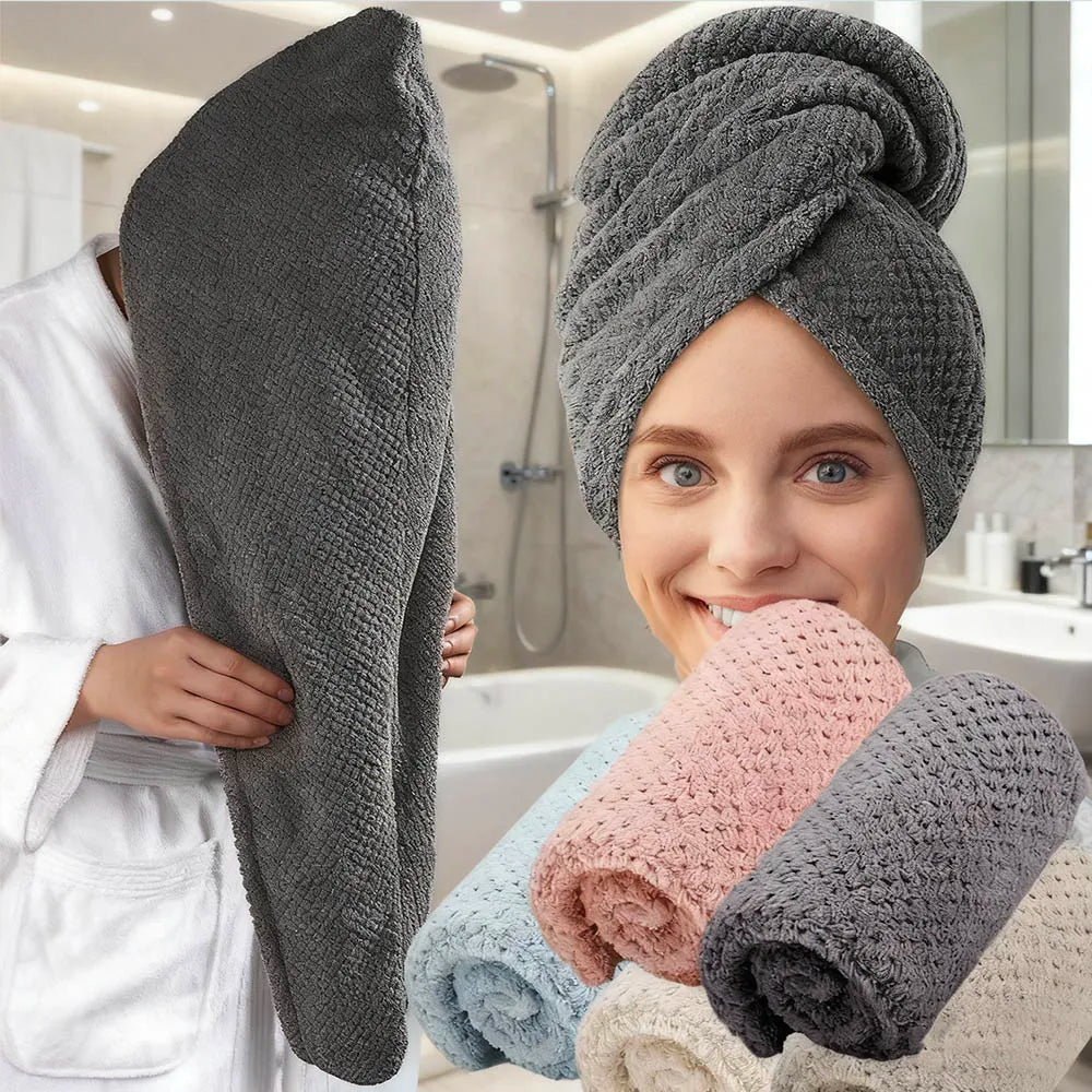 Hair Towel Wrap 3-Pack Microfiber Quick Dry Turban – image 3