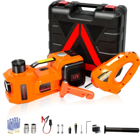 Electric Car Jack Kit – 5 Ton 12V Jack, Impact Wrench & Inflator