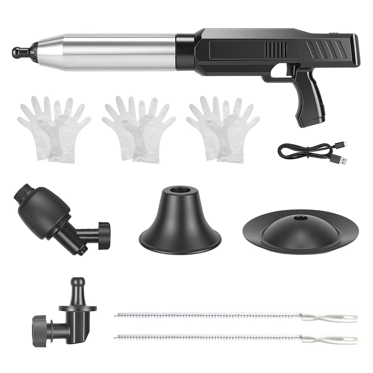 Electric Toilet Plunger - Rechargeable Air Drain Blaster with Gauge – image 14