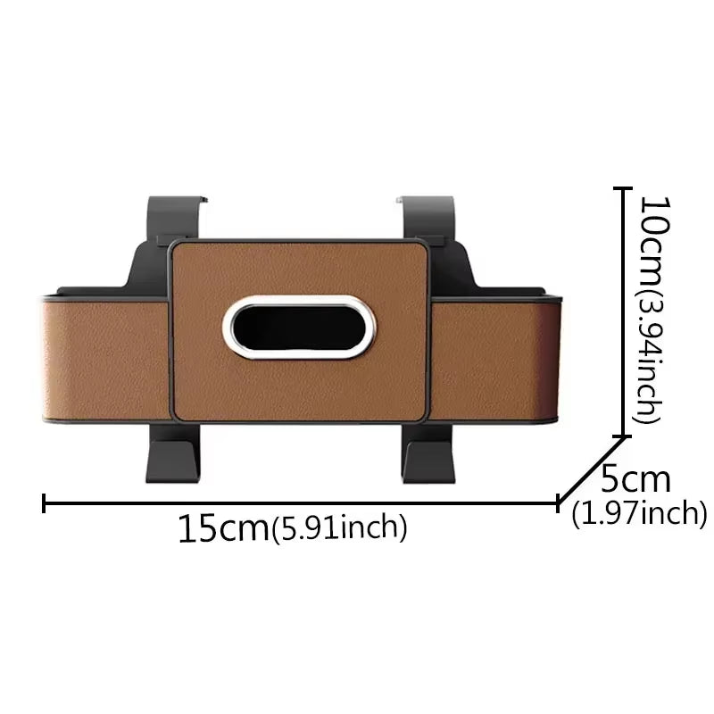 Car Seat Back Storage Box with Tissue Holder and Cup Holder – image 9