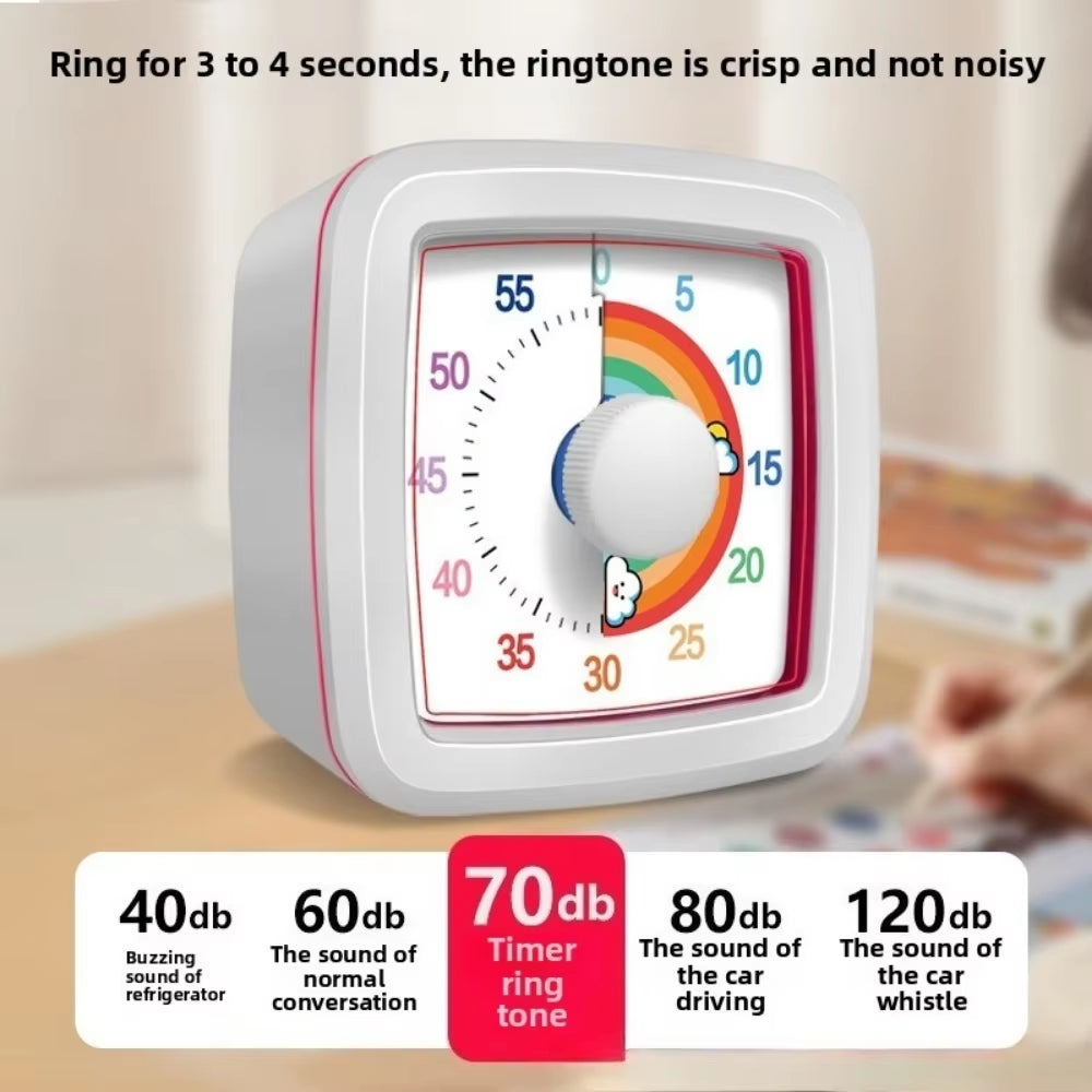 60 Minute Visual Timer - Silent Countdown Timer for Kids & Adults