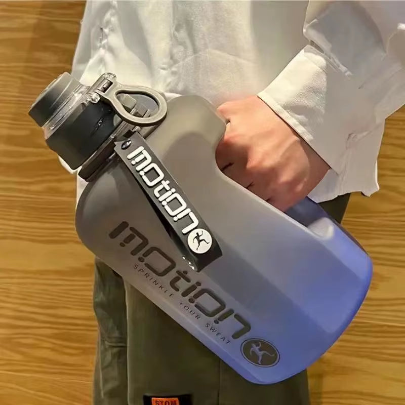 2.4 L Sports Water Bottle with Straw and Volume Markings – image 2