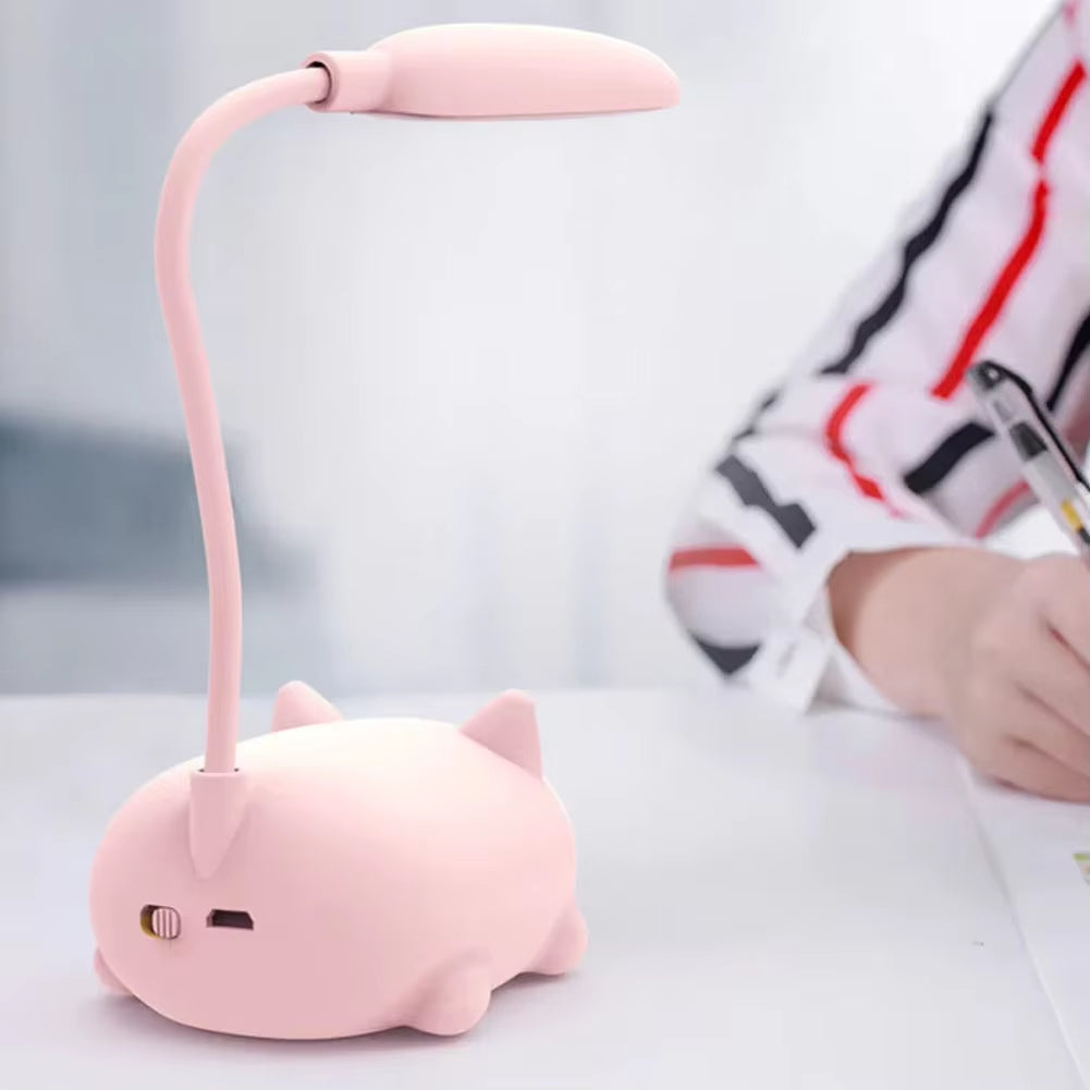 Cute Pig LED Night Light - Foldable USB Rechargeable Desk Lamp