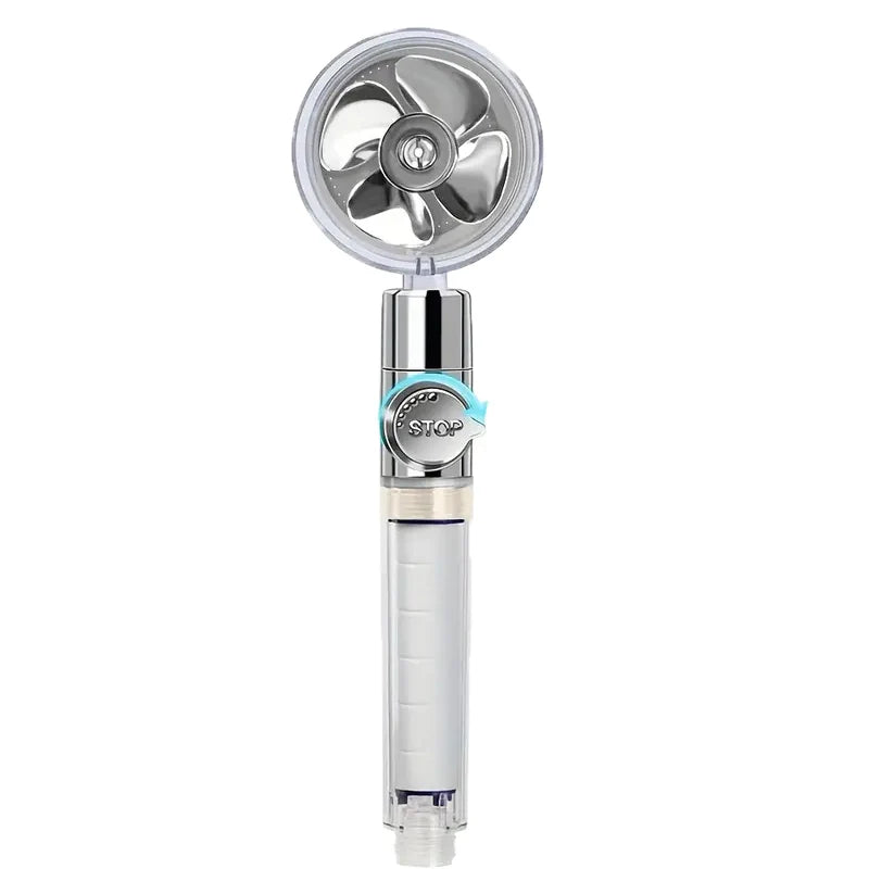 Turbo Fan Handheld Shower Head, 360 Rotating High Pressure Sprayer