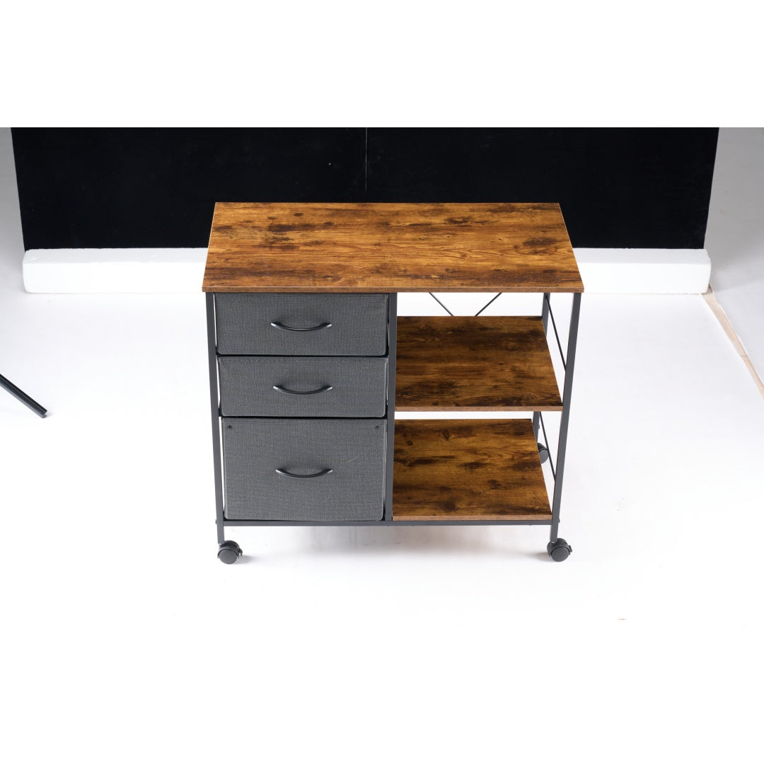 Rolling Printer Stand with Storage, 3-Tier Mobile Filing Cabinet – image 6