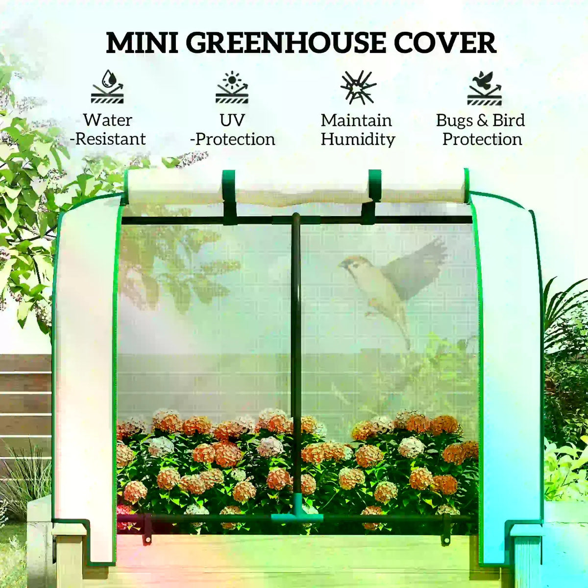 Raised Garden Bed, Wooden with Mini Greenhouse Cover – image 5