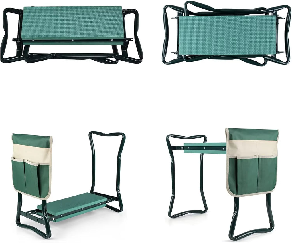 Garden Kneeler and Seat - Folding Bench with EVA Pad and Tool Pouch – image 6