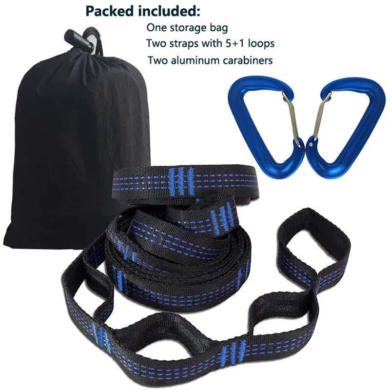 Hammock Tree Straps with Adjustable Loops and Carabiners – image 9
