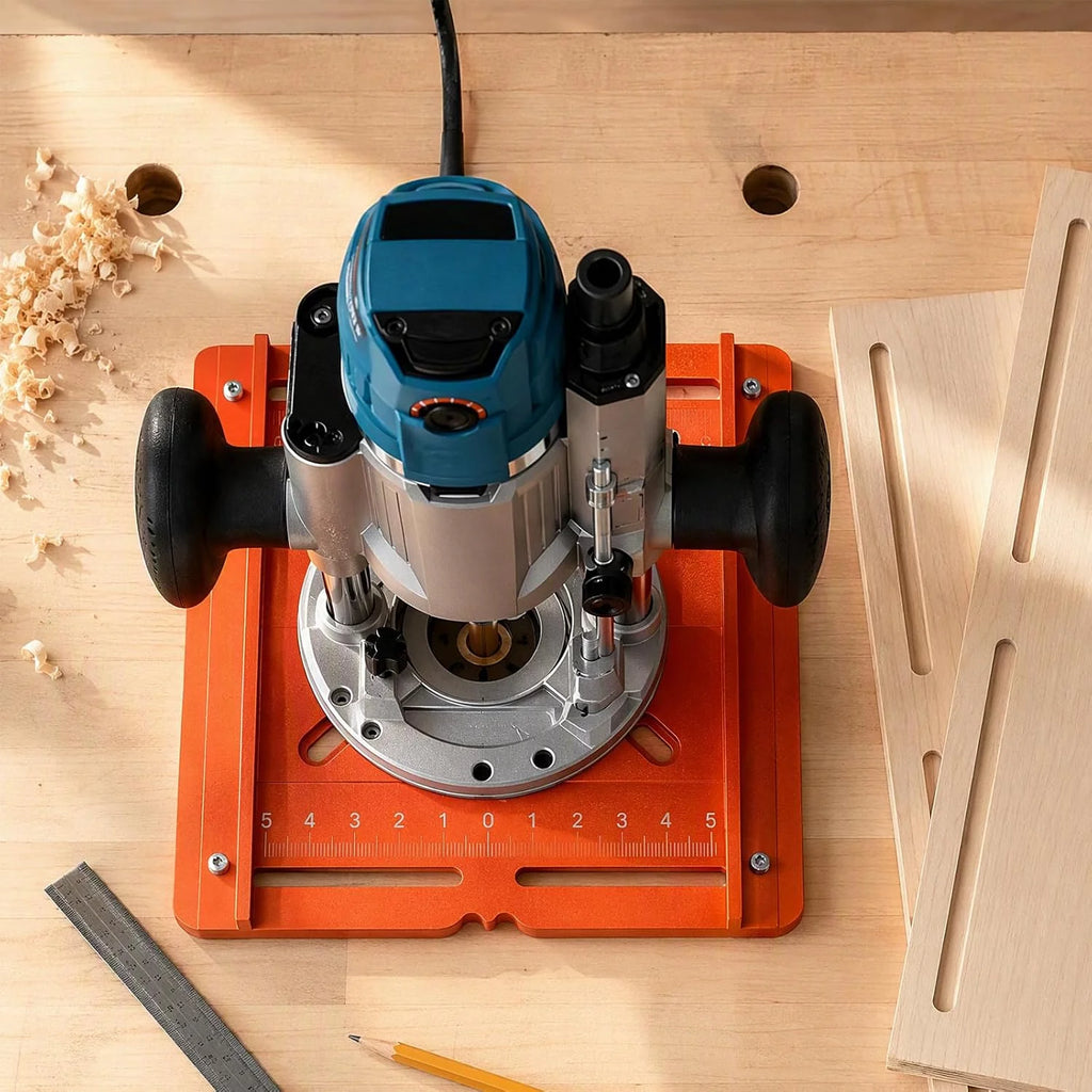 Router Slotting Guide, Aluminum Router Jig for Straight Grooves – image 6