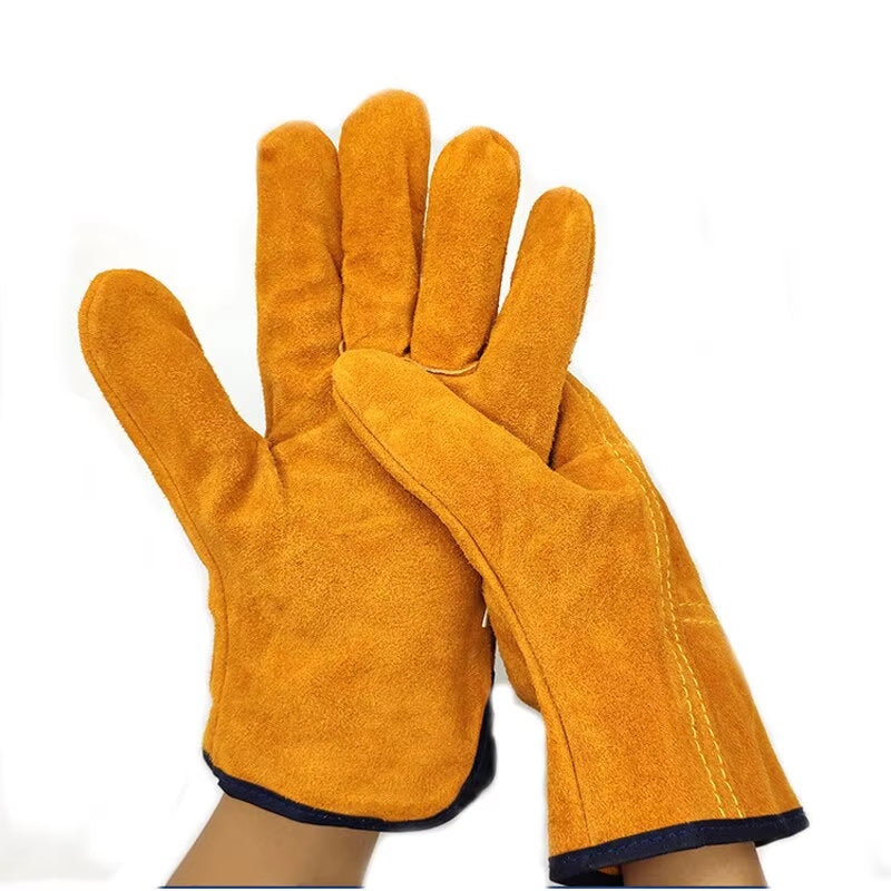 Cowhide Leather Work Gloves for Farm, Garage and Driving