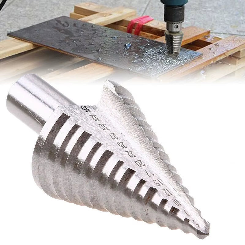 Step Drill Bit 5-35mm 13-Step HSS Titanium Coated Hole Cutter – image 2