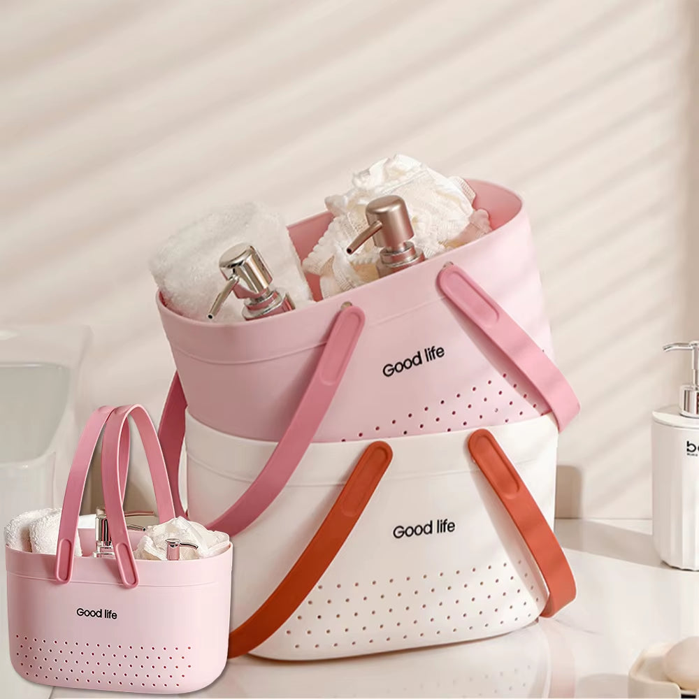 Portable Shower Caddy - Plastic Tote Basket with Handles – image 3