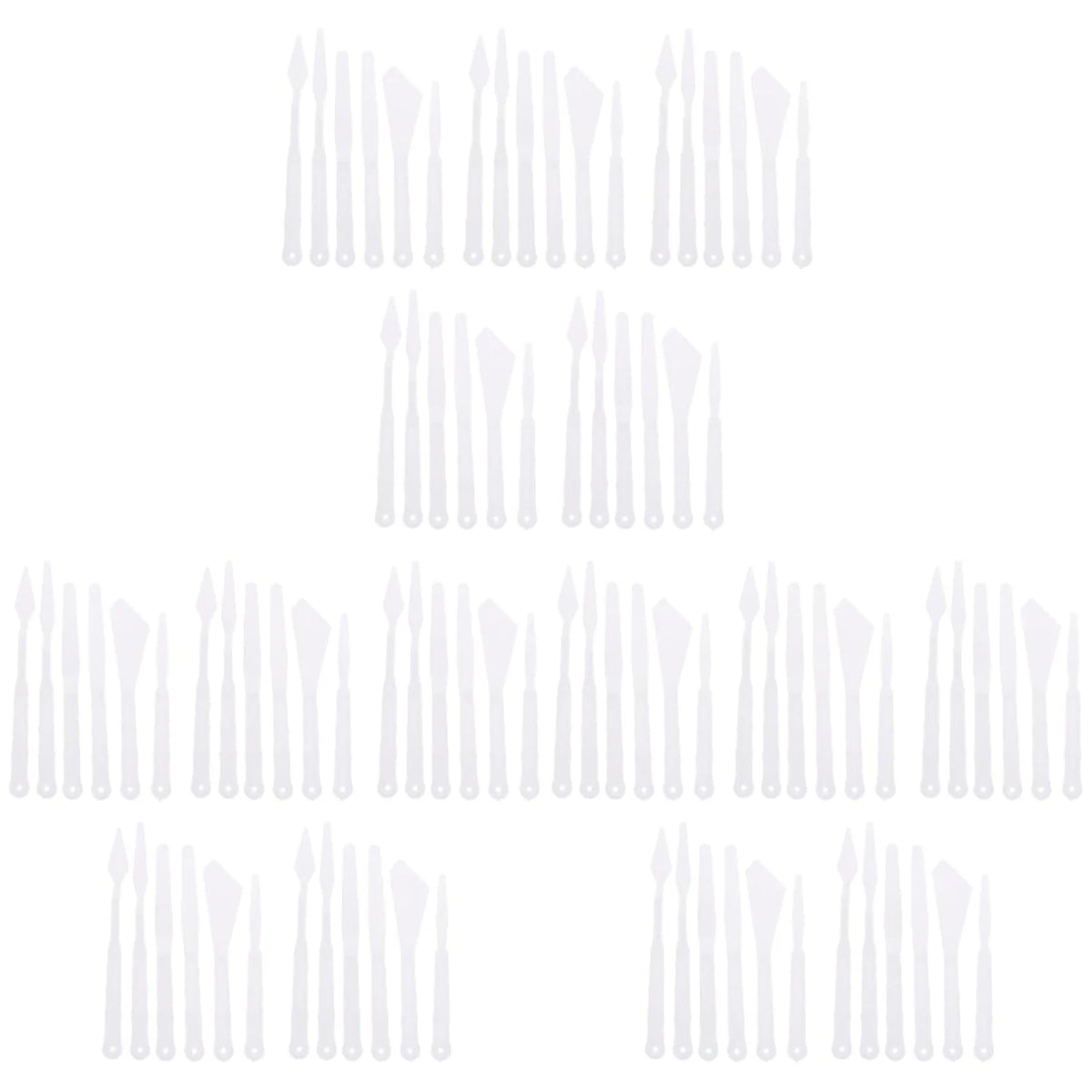 Plastic Painting Spatula Set, 90 Piece Palette Mixing Tools