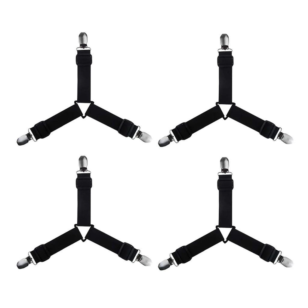 Bed Sheet Holder Straps - 4 Pack 3-Way Elastic Corner Grippers – image 3