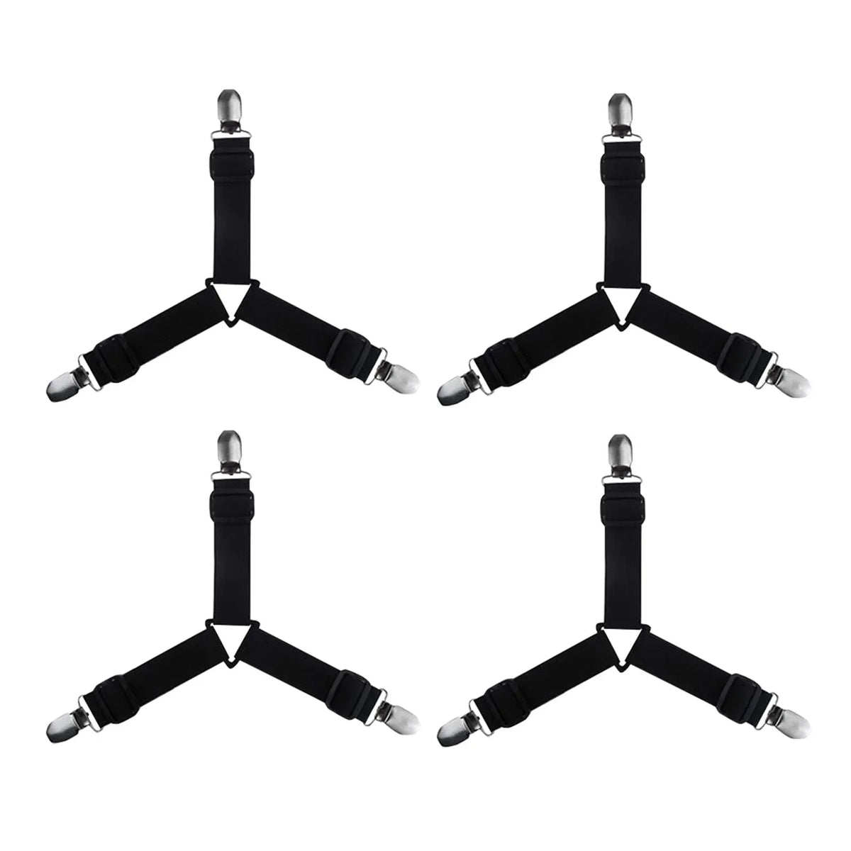 Bed Sheet Holder Straps - 4 Pack 3-Way Elastic Corner Grippers – image 3