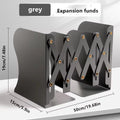 Retractable Metal Book Stand, Adjustable Desk Bookend