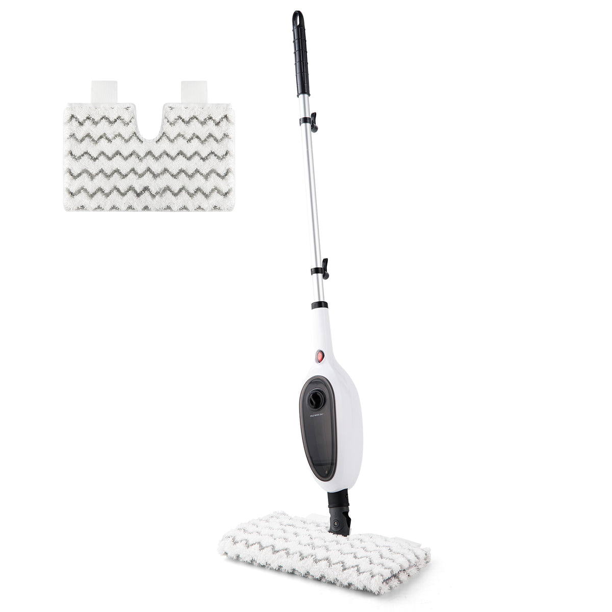 Steam Mop with 8 Attachments, 1200W Double-Sided Floor Steamer